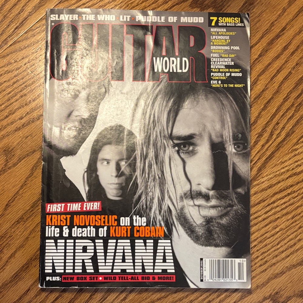 Guitar World Magazine Featuring Nirvana October 2001